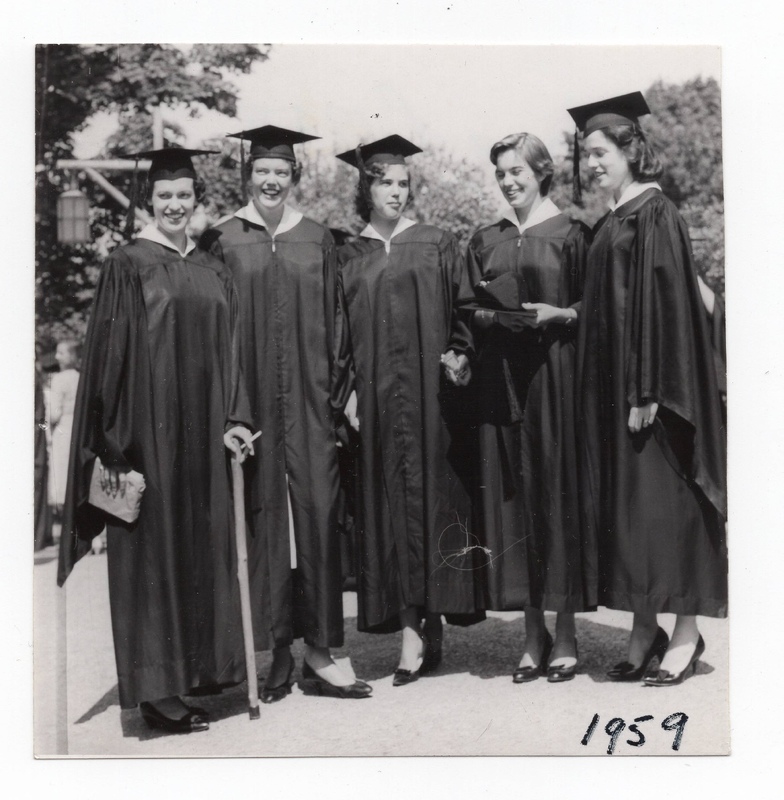 Bennett College Graduates, Bennett College, Millbrook, New York, 1959. Bennett College Collection. Image of item