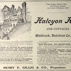 Original vintage magazine ad for Halcyon Hall and Cottage sin Millbrook, NY (Dutchess County). 1902.jpg