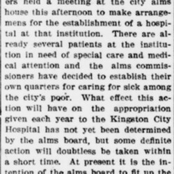 8:27:1906 Hospital at Alms House in Kingston Daily Freeman.jpg